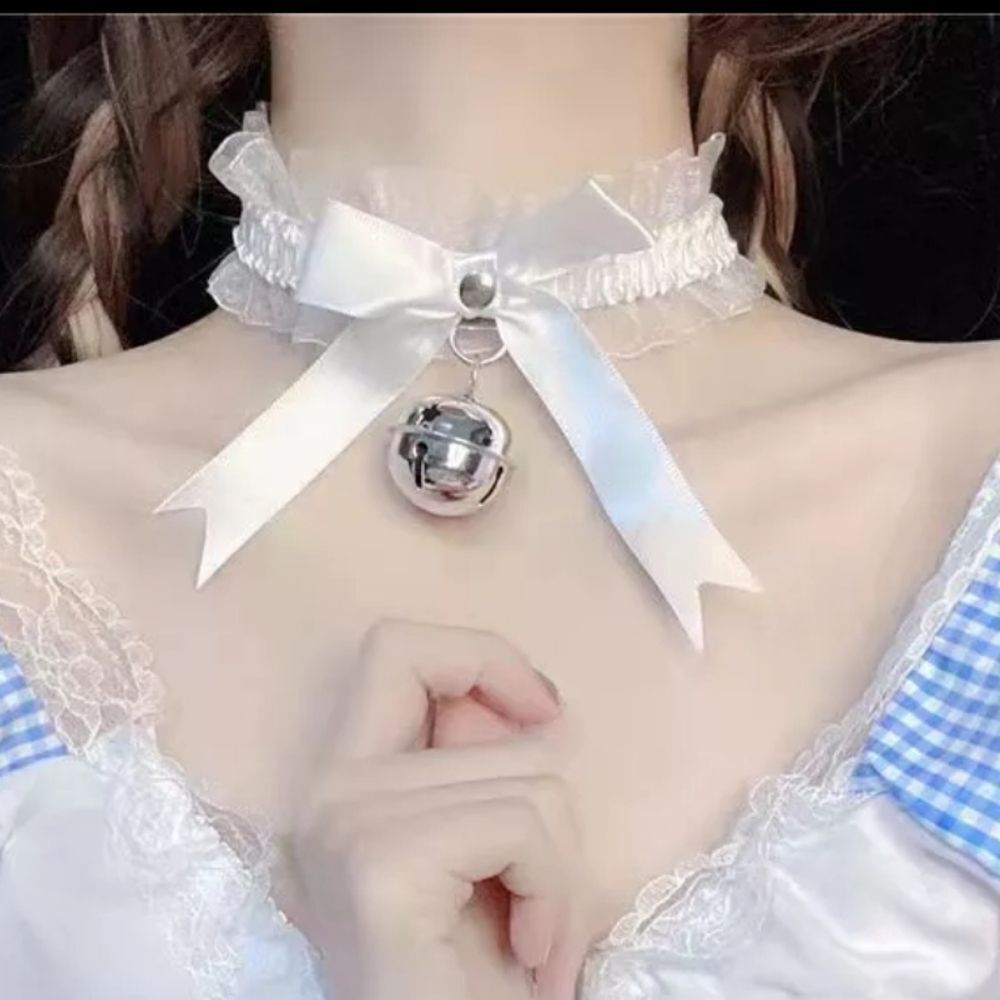 NWOT Lolita Bell and Bow Choker Necklace